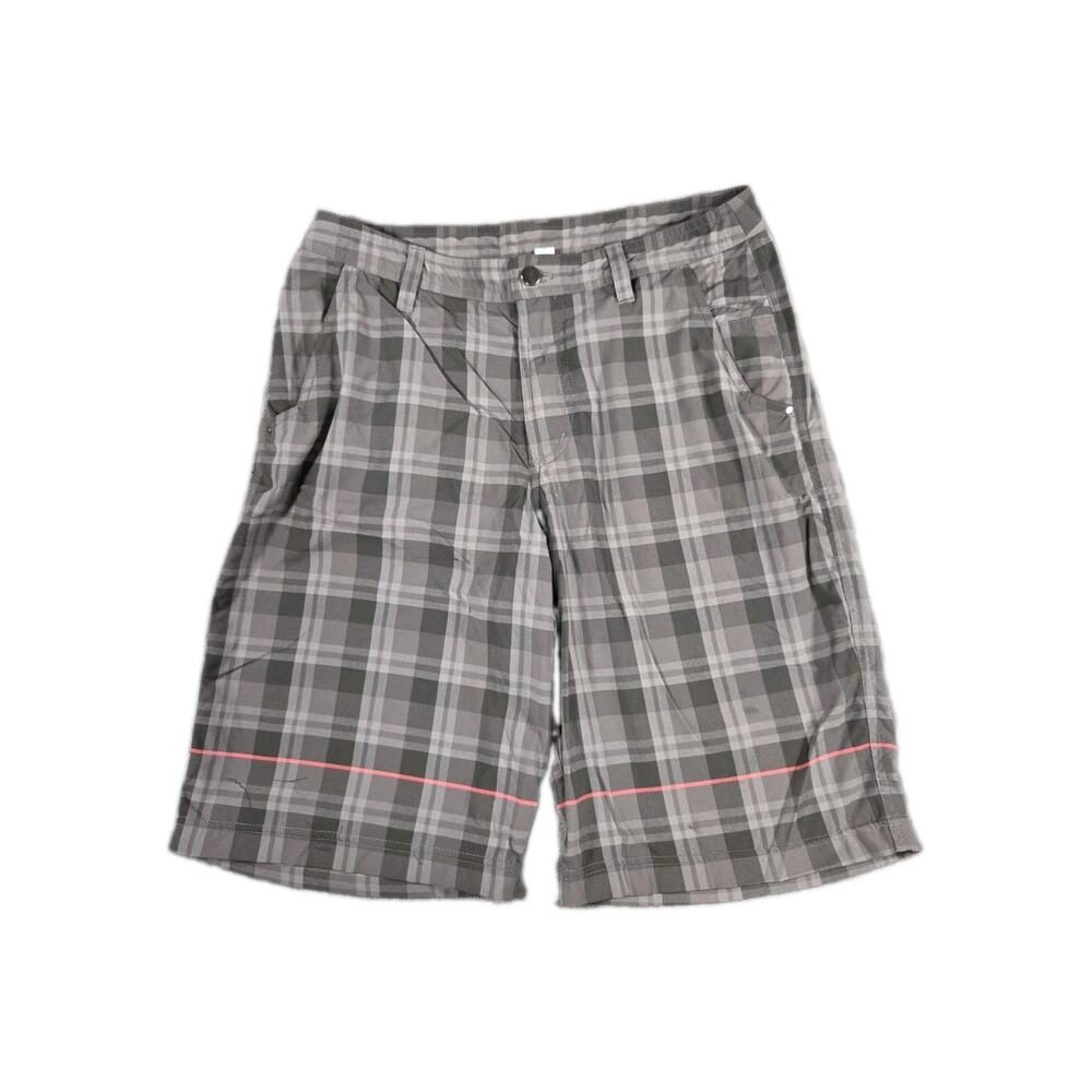 Lululemon Shorts Mens Size 32 Chino Outdoors Pockets Lightweight Gray Squares C2